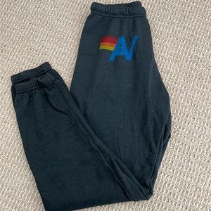 BRAND NEW W/ TAGS. aviator nation logo collection sweatpants size med (charcoal)
